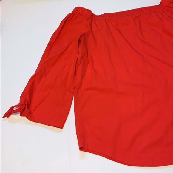 Free People Red Off Shoulder Top - Women’s Size Medium - Picture 3 of 6
